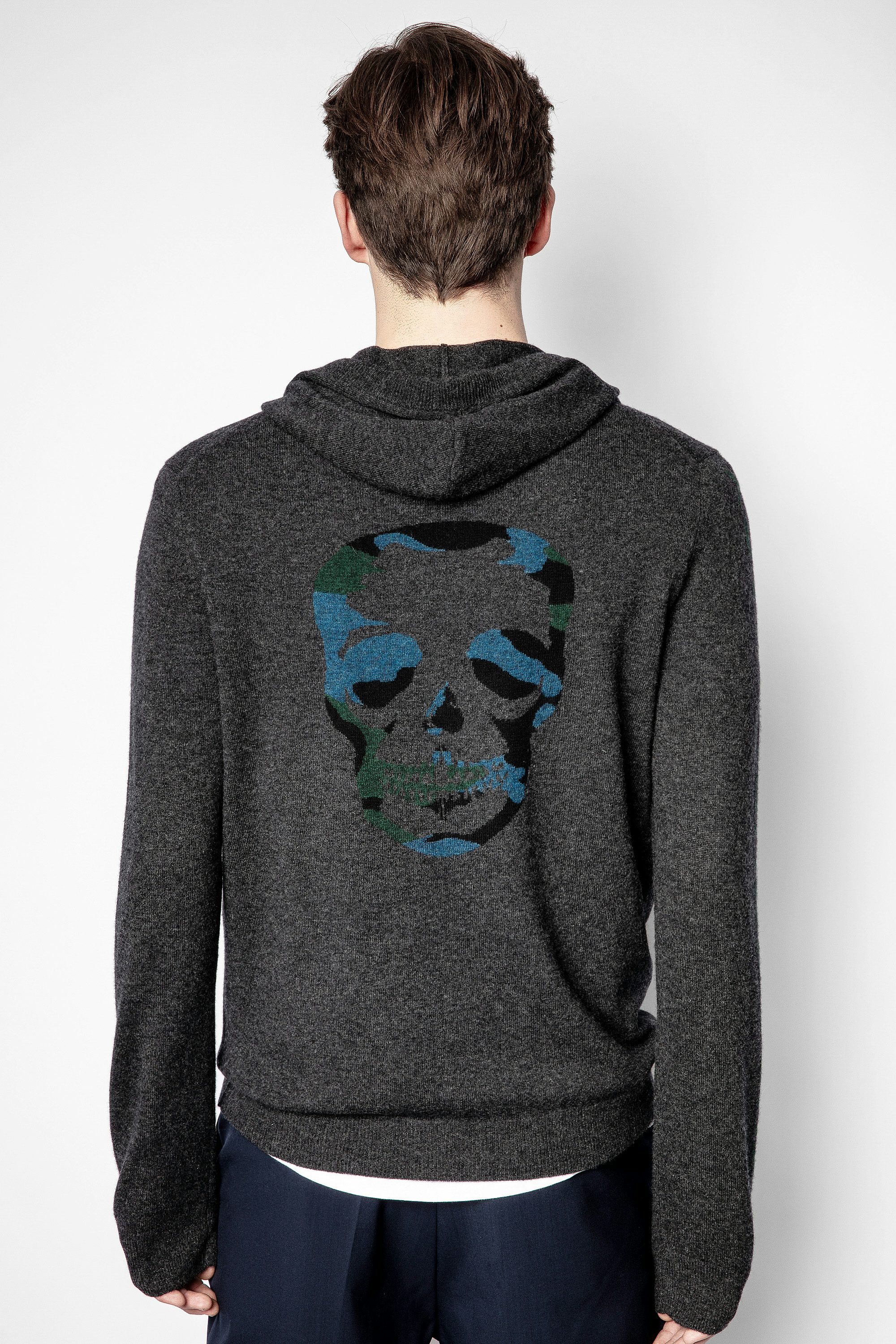 Clay Sweater - Men's gray hooded sweater